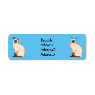 Afbeelding van de Siamese cartoon Etiket