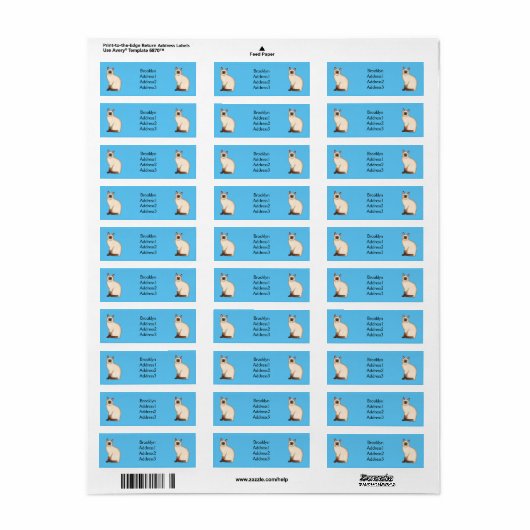 Afbeelding van de Siamese cartoon Etiket (Full Sheet)