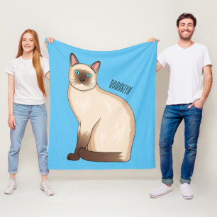 Afbeelding van de Siamese cartoon Fleece Deken
