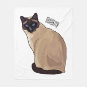 Afbeelding van de Siamese cartoon Fleece Deken (Voorkant)