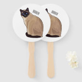 Afbeelding van de Siamese cartoon Handwaaier (Voorkant en achterkant)