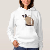 Afbeelding van de Siamese cartoon Hoodie (Voorkant)