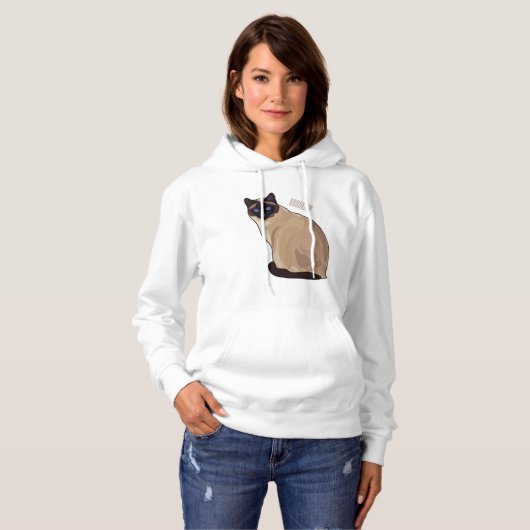 Afbeelding van de Siamese cartoon Hoodie (Voorkant volledig)