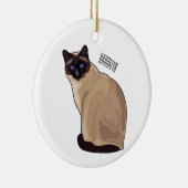 Afbeelding van de Siamese cartoon Keramisch Ornament (Rechts)