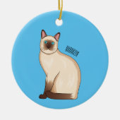 Afbeelding van de Siamese cartoon Keramisch Ornament (Voorkant)