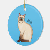 Afbeelding van de Siamese cartoon Keramisch Ornament (Links)