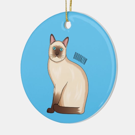 Afbeelding van de Siamese cartoon Keramisch Ornament (Links)