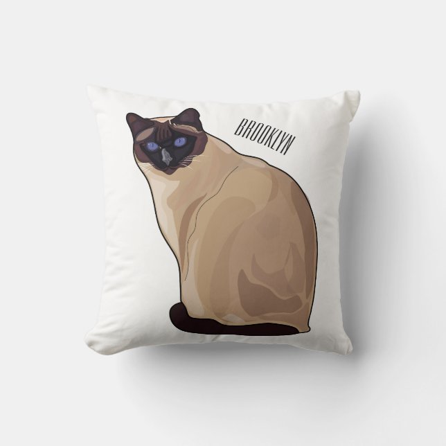 Afbeelding van de Siamese cartoon Kussen (Voorkant)