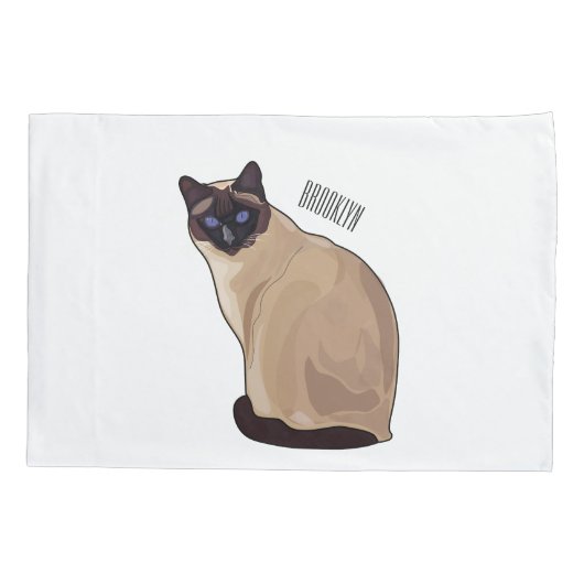 Afbeelding van de Siamese cartoon Kussensloop (Achterkant)