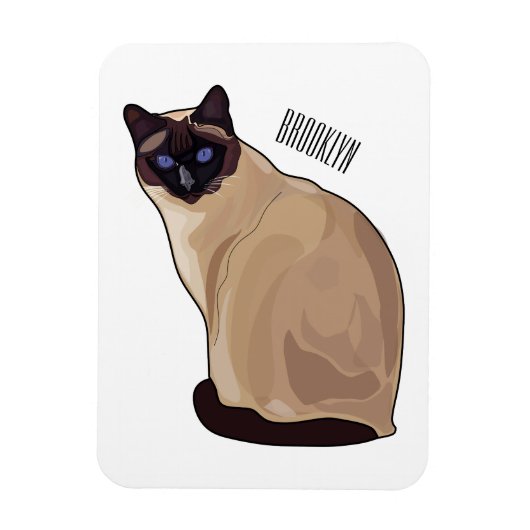 Afbeelding van de Siamese cartoon Magneet (Verticaal)