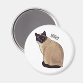 Afbeelding van de Siamese cartoon Magneet (Voorkant / Achterkant)