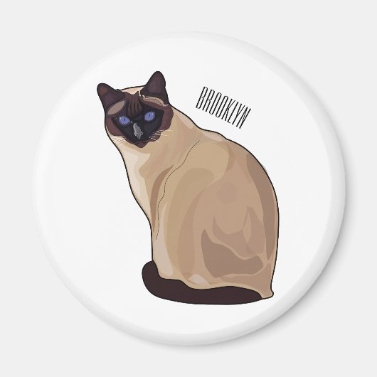 Afbeelding van de Siamese cartoon Magneet (Voorkant)