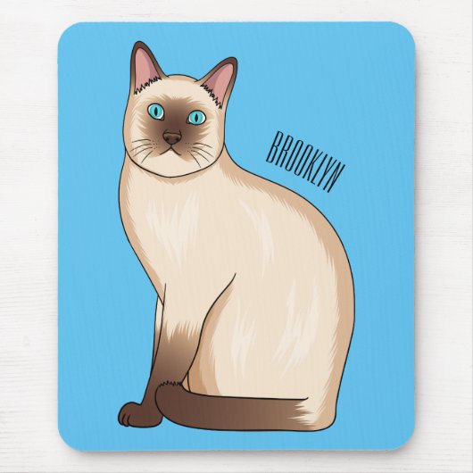 Afbeelding van de Siamese cartoon Muismat (Voorkant)