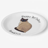 Afbeelding van de Siamese cartoon Papieren Bordje (Gekanteld)