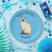 Afbeelding van de Siamese cartoon Papieren Bordje (Feest)