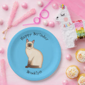 Afbeelding van de Siamese cartoon Papieren Bordje (Feest)