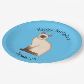 Afbeelding van de Siamese cartoon Papieren Bordje (Gekanteld)