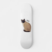 Afbeelding van de Siamese cartoon Persoonlijk Skateboard (Voorkant)