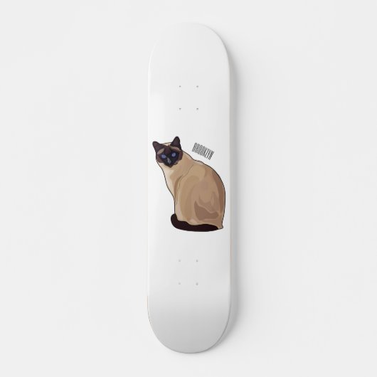 Afbeelding van de Siamese cartoon Persoonlijk Skateboard (Voorkant)