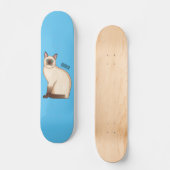 Afbeelding van de Siamese cartoon Persoonlijk Skateboard (Voorkant)
