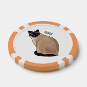 Afbeelding van de Siamese cartoon Poker Chips (Enkel)