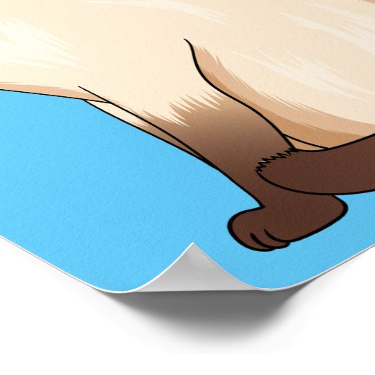 Afbeelding van de Siamese cartoon Poster (Hoek)