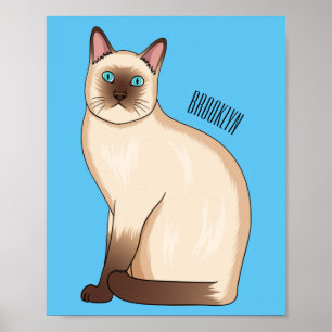 Afbeelding van de Siamese cartoon Poster