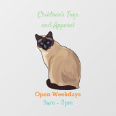 Afbeelding van de Siamese cartoon Raamsticker (Vel)