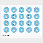 Afbeelding van de Siamese cartoon Ronde Sticker (Vel)