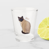 Afbeelding van de Siamese cartoon Shot Glas (Voorkant)