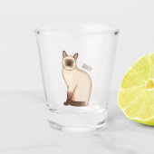 Afbeelding van de Siamese cartoon Shot Glas (Voorkant)