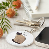 Afbeelding van de Siamese cartoon Sleutelhanger (Voorkant Rechts)