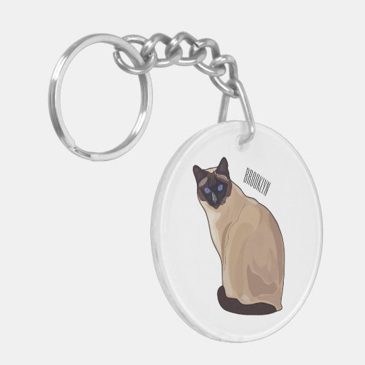 Afbeelding van de Siamese cartoon Sleutelhanger (Voorkant Links)