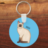 Afbeelding van de Siamese cartoon Sleutelhanger (Voorkant)