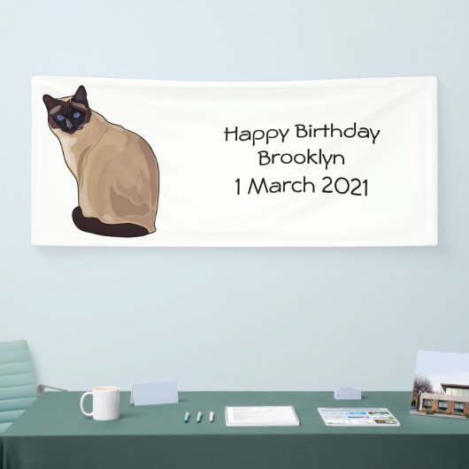 Afbeelding van de Siamese cartoon Spandoek (Beurs)