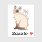 Afbeelding van de Siamese cartoon Sticker (Vel)
