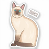 Afbeelding van de Siamese cartoon Sticker (Voorkant)