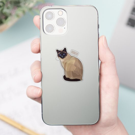 Afbeelding van de Siamese cartoon Sticker (Telefoon)