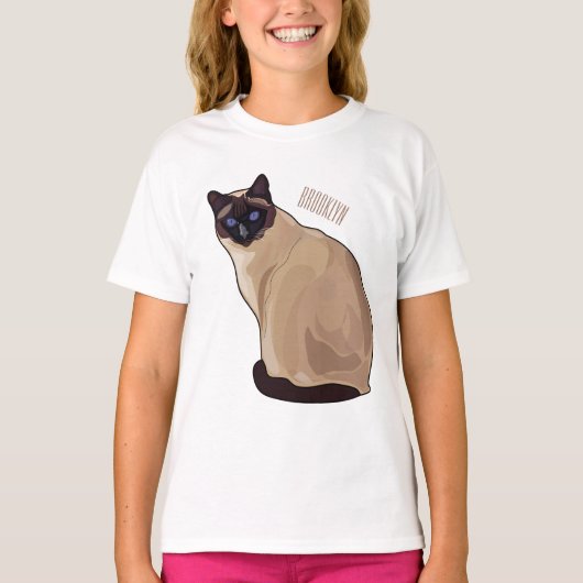 Afbeelding van de Siamese cartoon T-shirt (Voorkant)