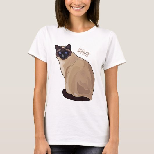 Afbeelding van de Siamese cartoon T-shirt (Voorkant)