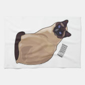 Afbeelding van de Siamese cartoon Theedoek (Horizontaal)