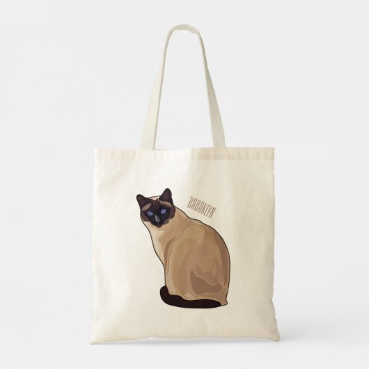 Afbeelding van de Siamese cartoon Tote Bag (Achterkant)