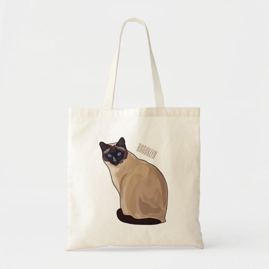 Afbeelding van de Siamese cartoon Tote Bag (Voorkant)