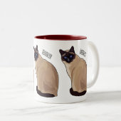 Afbeelding van de Siamese cartoon Tweekleurige Koffiemok (Voorkant rechts)