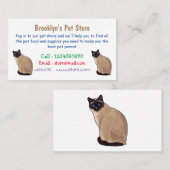 Afbeelding van de Siamese cartoon Visitekaartje (Voorkant / Achterkant)