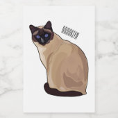 Afbeelding van de Siamese cartoon Voedselcontainer Etiket (Enkel label)