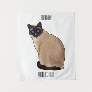 Afbeelding van de Siamese cartoon Wandkleed