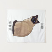 Afbeelding van de Siamese cartoon Wandkleed (Voorkant (horizontaal))
