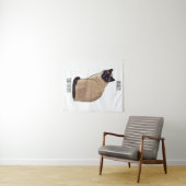 Afbeelding van de Siamese cartoon Wandkleed (In Situ (horizontaal))