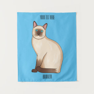 Afbeelding van de Siamese cartoon Wandkleed